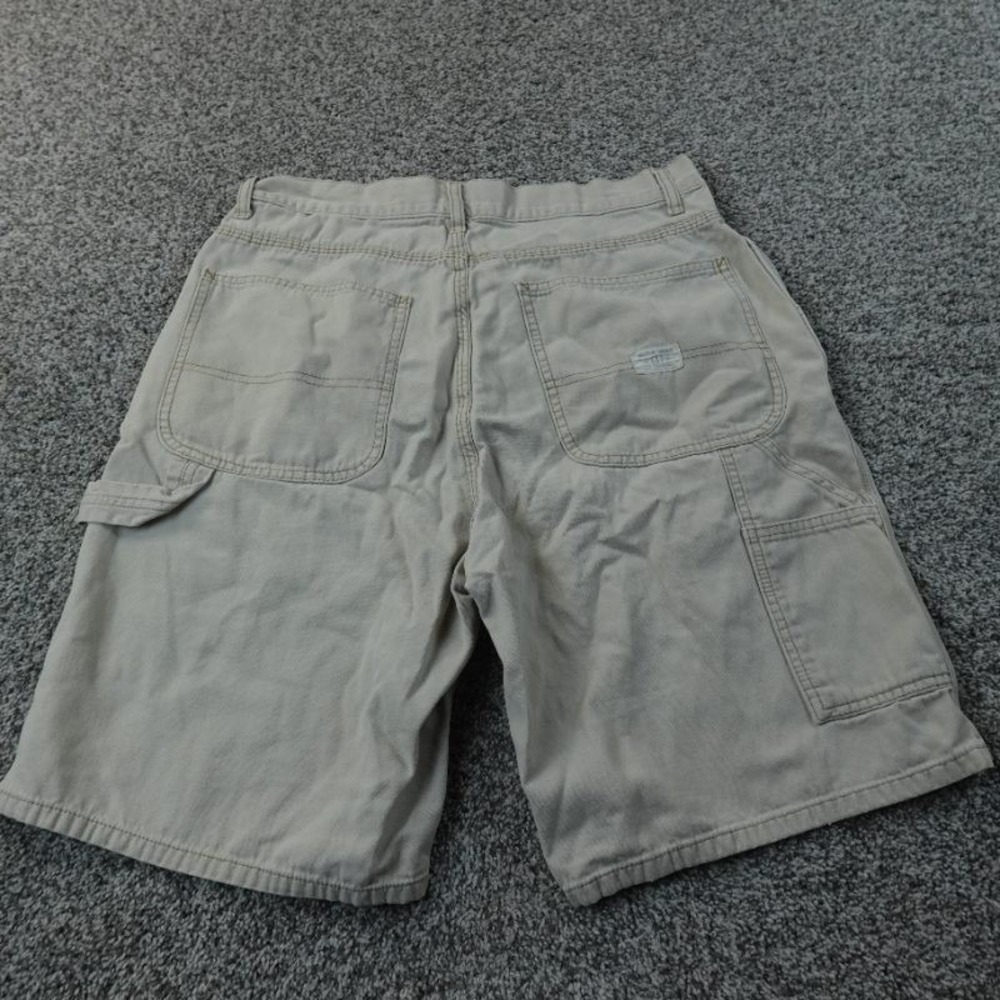 VTG Gap Shorts Mens 33 Beige Carpenter Utility Canvas Hammer Loop Work Skate Y2K - Picture 9 of 12